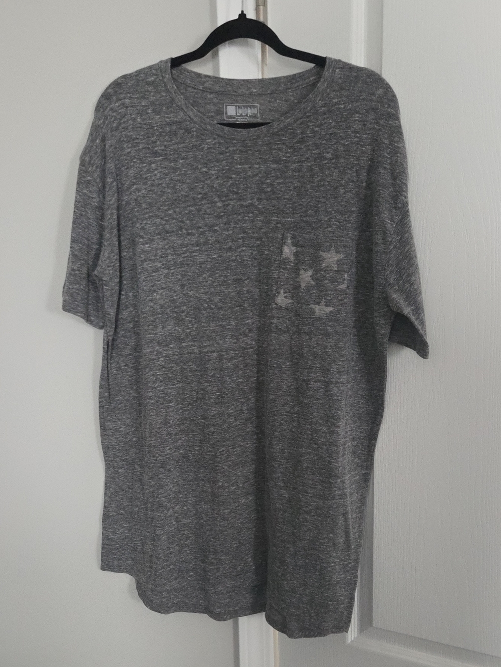 LuLaRoe Gray Men’s Short-Sleeve Crew Tee with Star Pocket